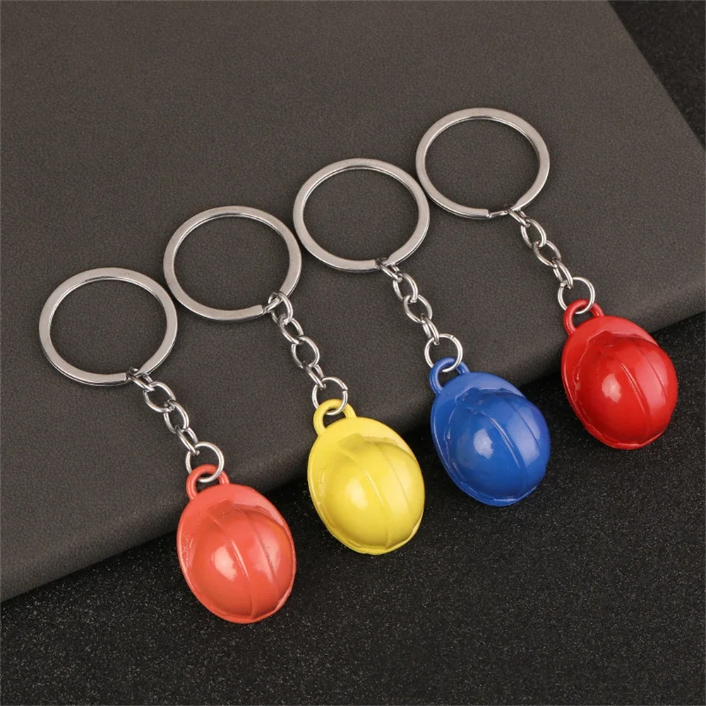 Heavy Equipment Keychain - الملونة ثلاثية الأبعاد قبعة السلامة المفاتيح