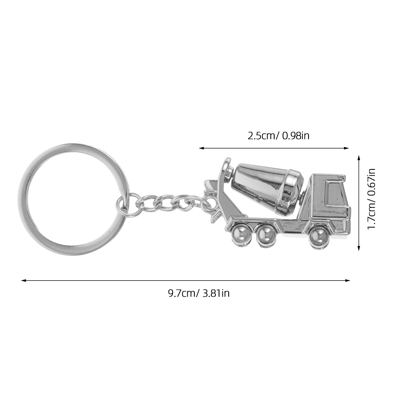 ميدالية مفاتيح شاحنة خلاطة خرس - مراجعة Heavy Equipment Keychain وسعره